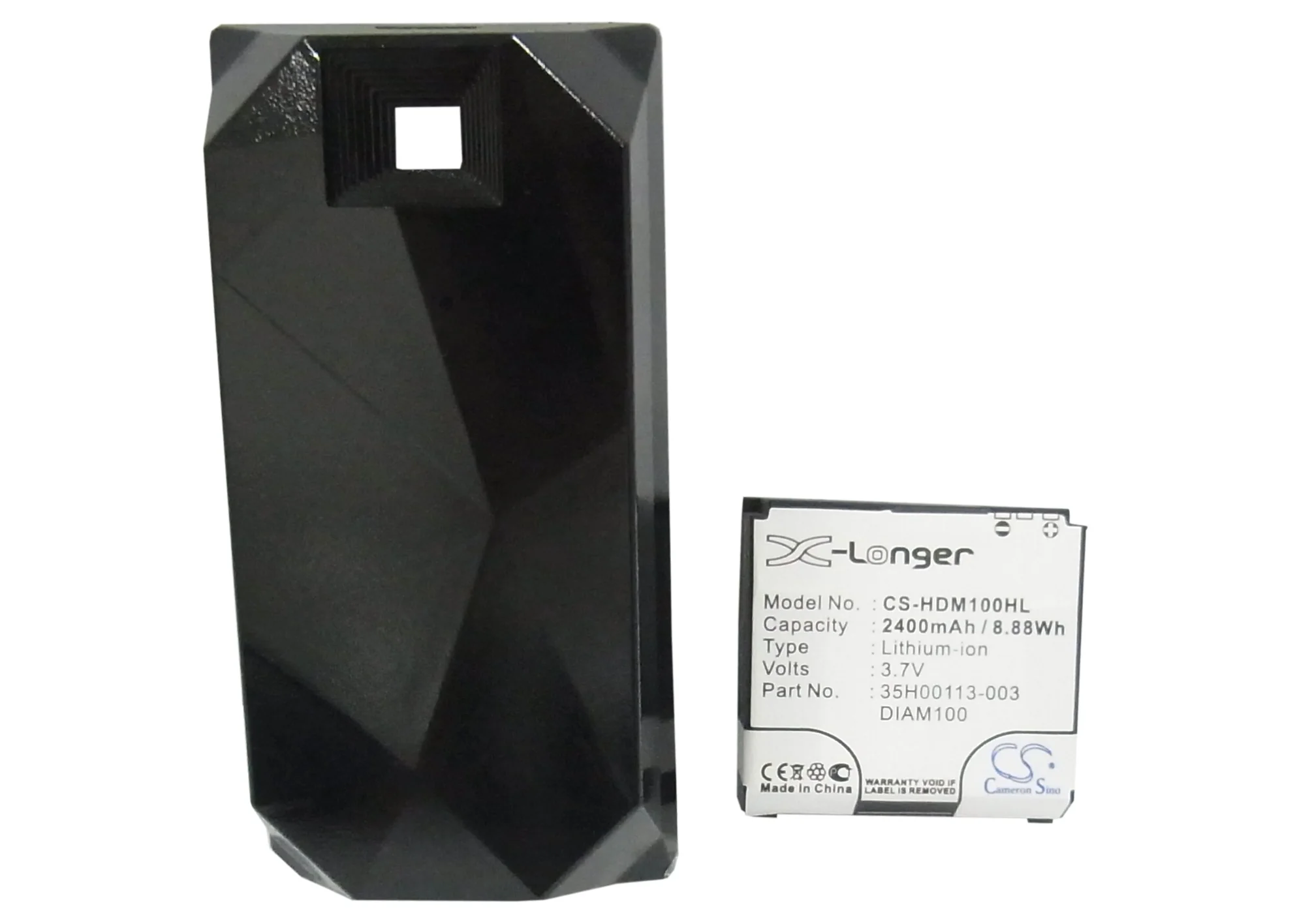 CS-HDM100HL : Battery for HTC Diamond, Touch Diamond, Diamond 100 and others - Replaces HTC DIAM100, DIAM160, 35H00113-003 and others - Image 5