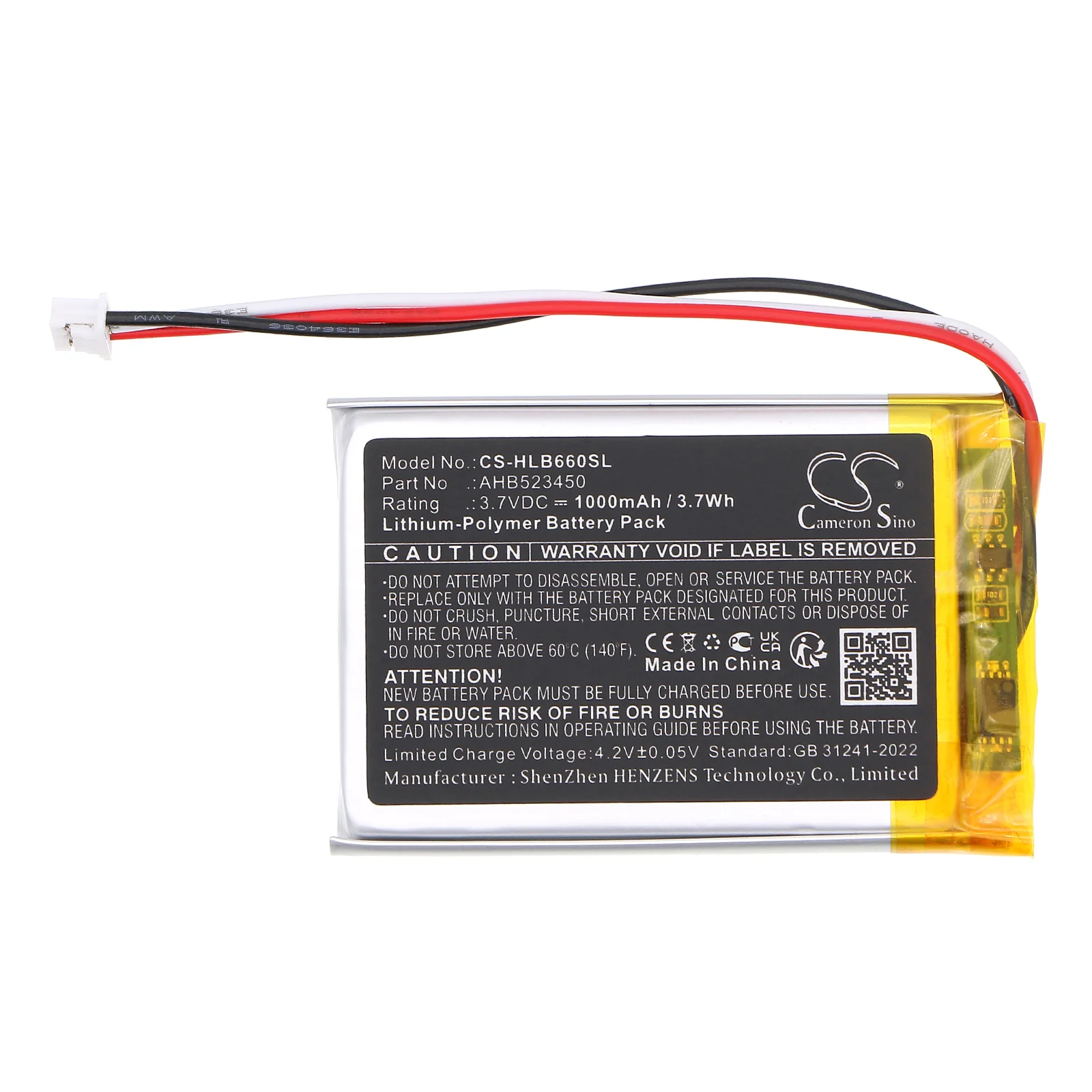 CS-HLB660SL : Battery for HelloBaby HB31 Monitor, HB6231 Monitor, HB6233 Monitor and others - Replaces HelloBaby AHB523450 - Image 3
