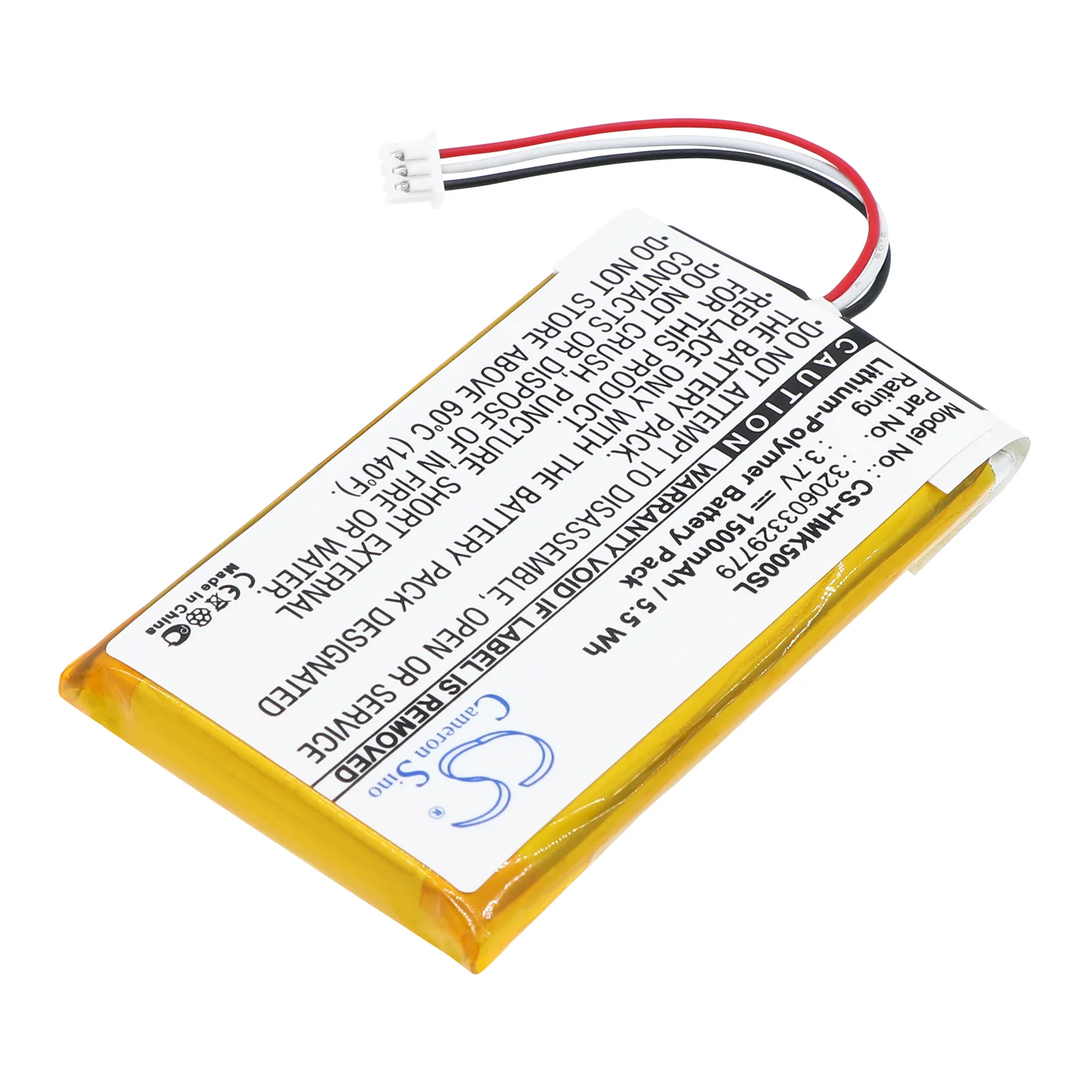 CS-HMK500SL : Battery for Harmon Kardon GPS-500 - Replaces Harmon Kardon 320603329779 - Image 2