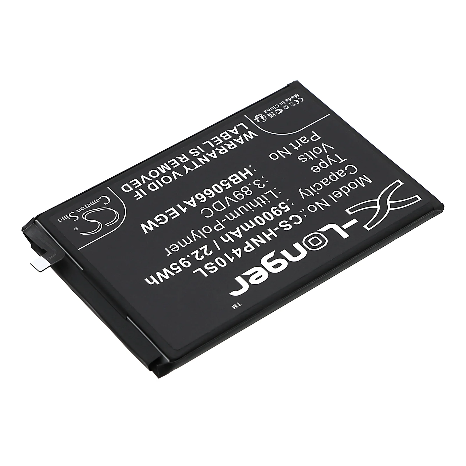 CS-HNP410SL : Battery for Honor Play 40 Plus, Play 40 Plus 5G Premium, RKY-AN00 and others - Replaces Honor HB5066A1EGW - Image 3