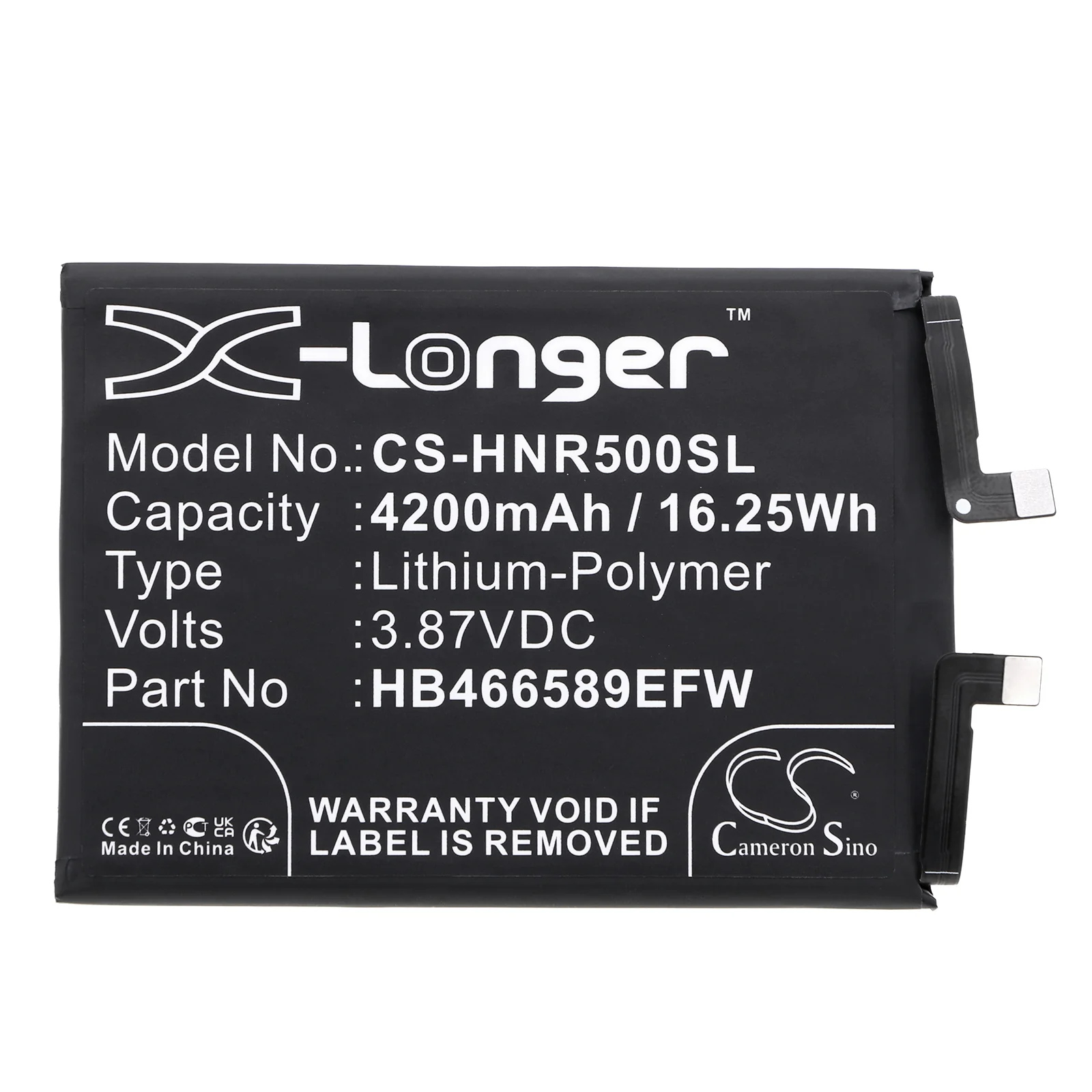 CS-HNR500SL : Battery for Honor 50 Lite, NTN-L22, NTN-LX1 and others - Replaces Honor HB466589EFW - Image 3