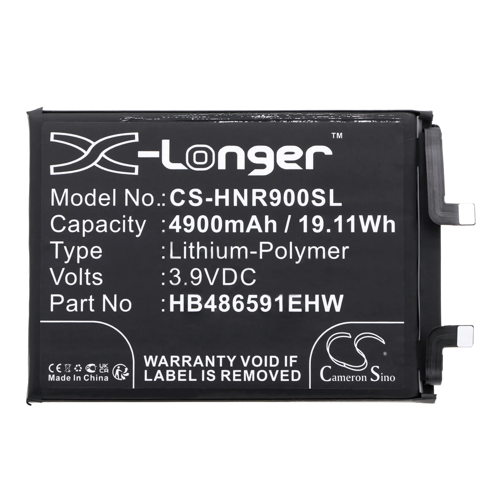 CS-HNR900SL : Battery for Honor 90 - Replaces Honor HB486591EHW - Image 3