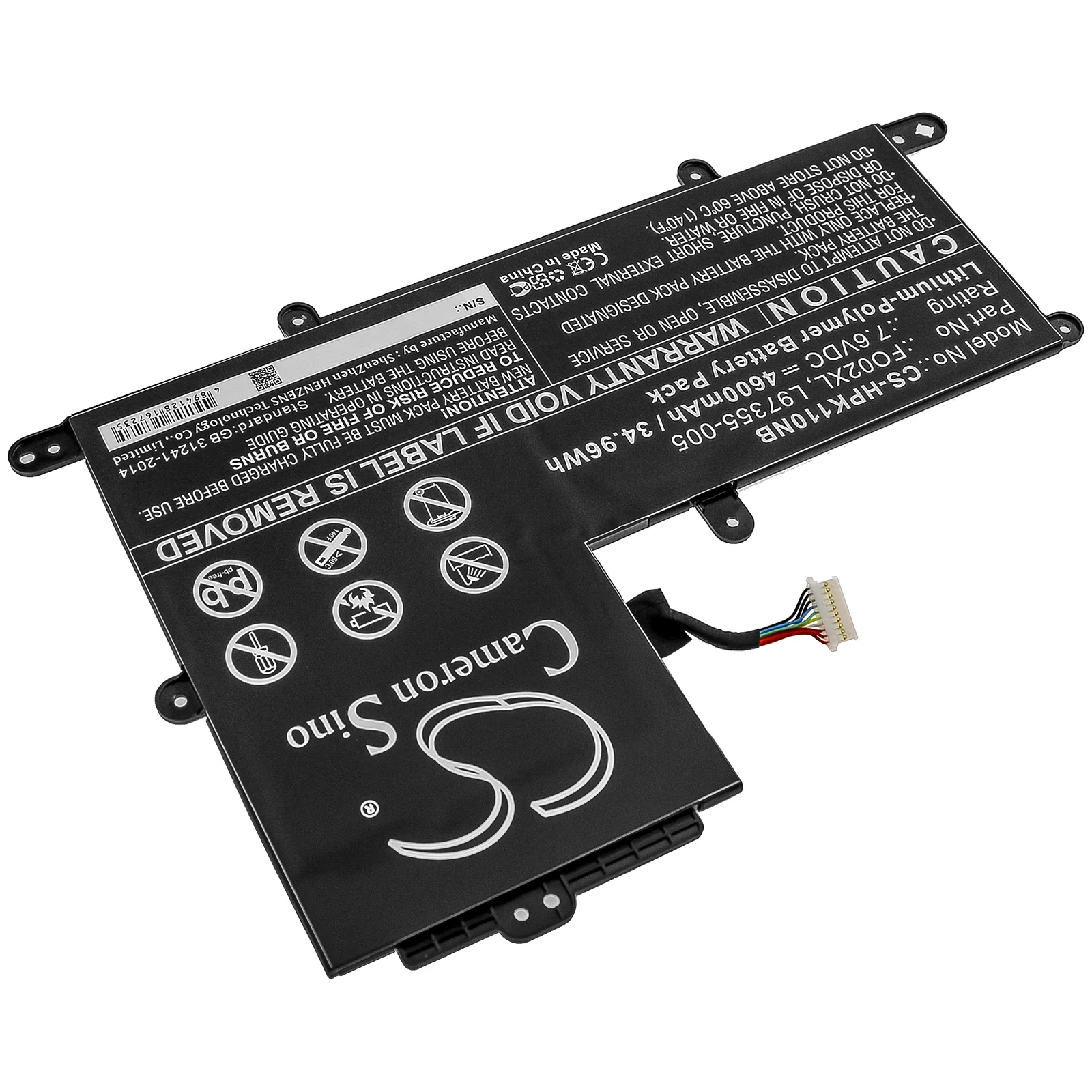 CS-HPK110NB : Battery for HP Chromebook 11A, Chromebook 11A-NA - Replaces HP FO02XL, L97355-005 - Image 2