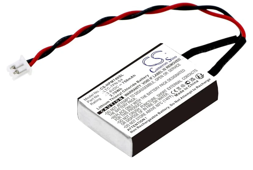 CS-HPM740SL : Battery for Heidelberg Printer Memory - Replaces Heidelberg LTC-7PN-S4