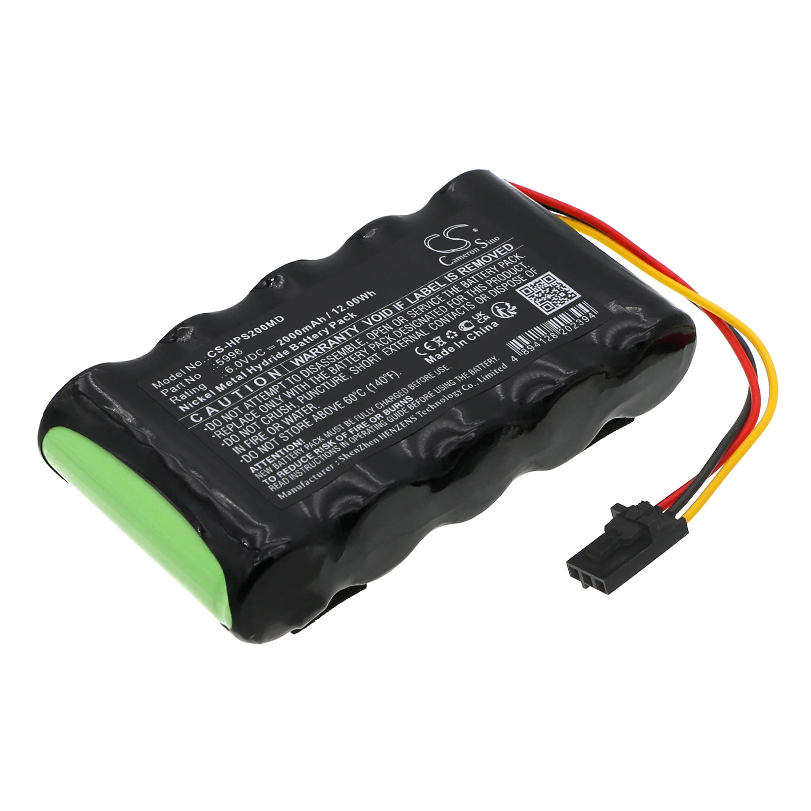 CS-HPS200MD : Battery for Healthdyne Smart 2 Monitor - Replaces Healthdyne 5996