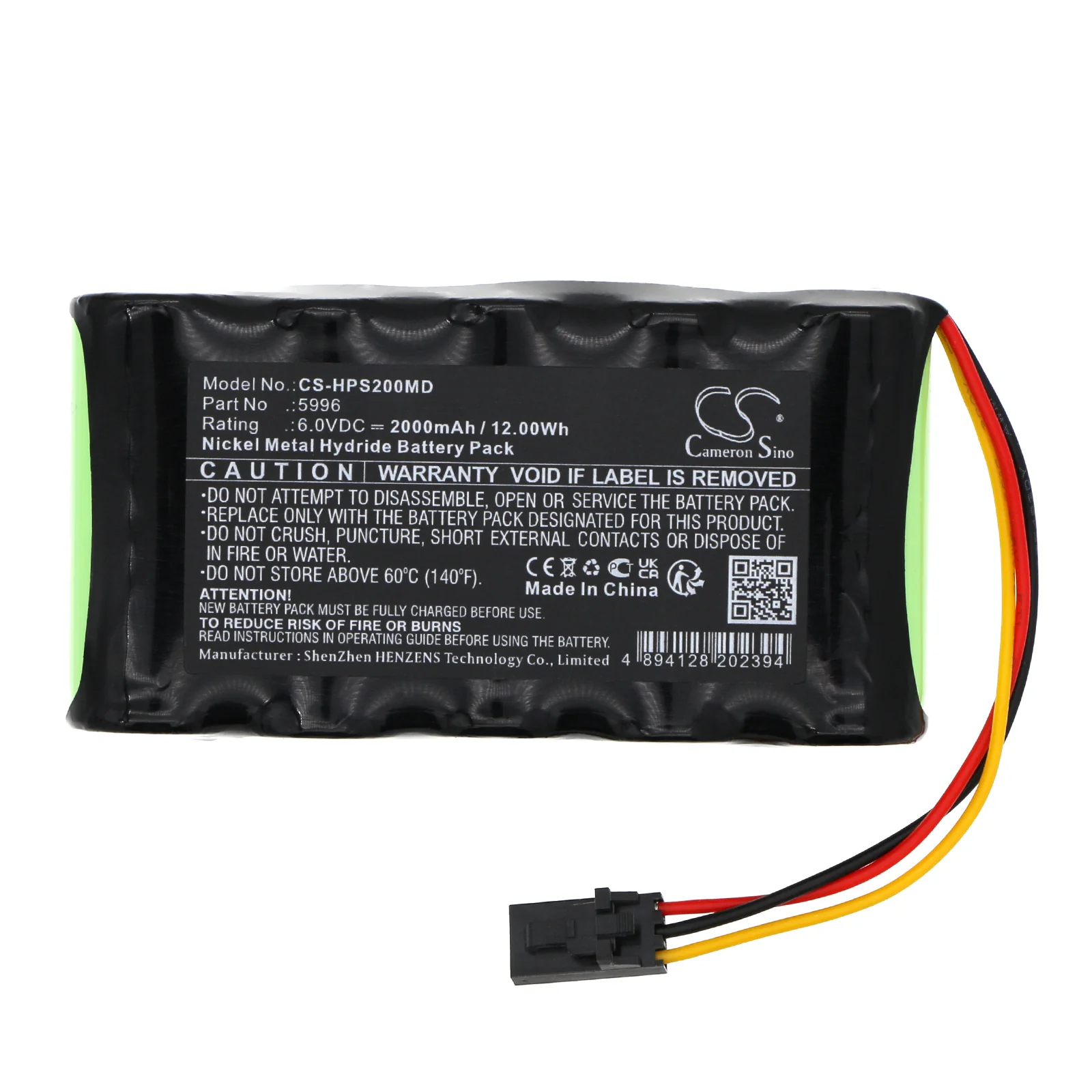 CS-HPS200MD : Battery for Healthdyne Smart 2 Monitor - Replaces Healthdyne 5996 - Image 5