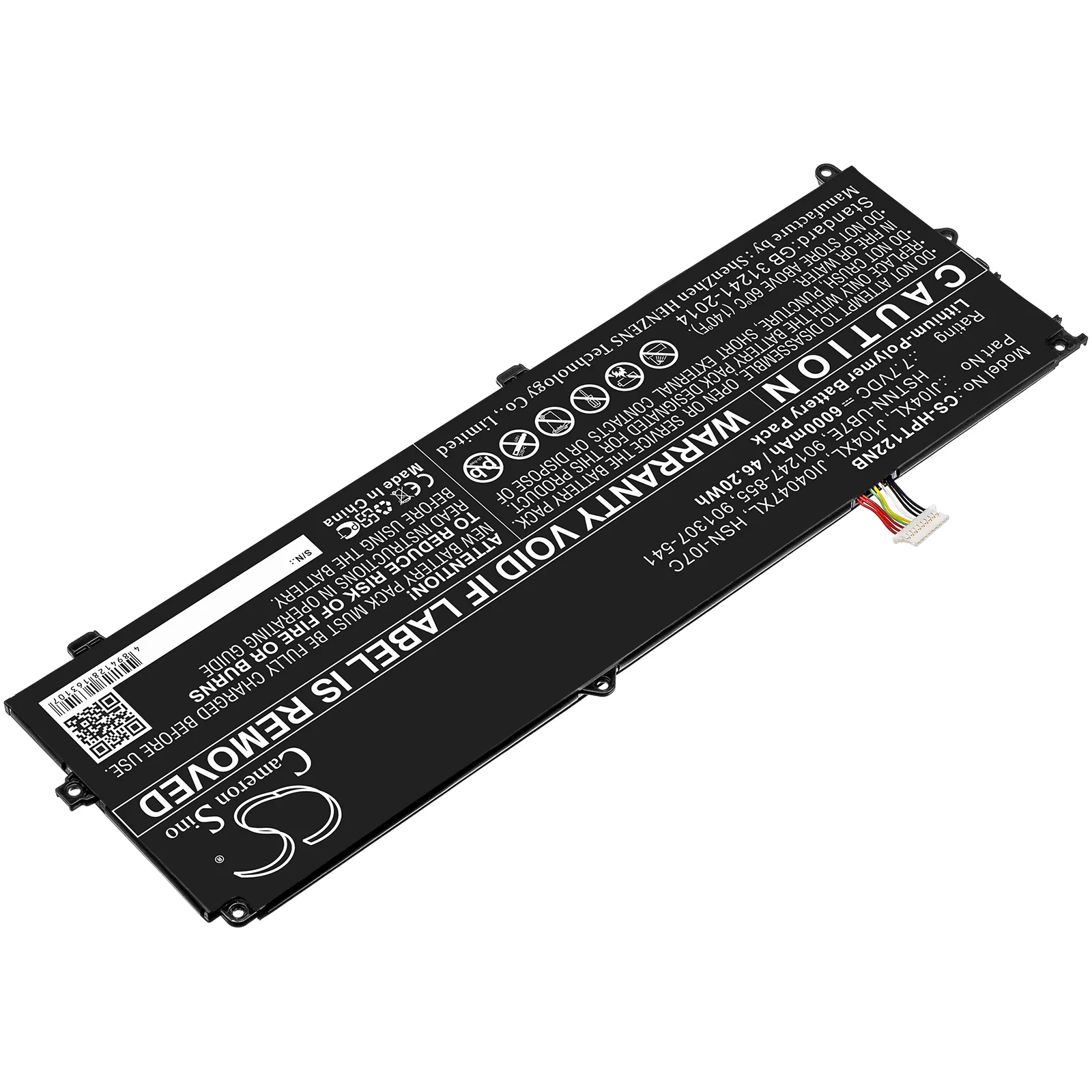 CS-HPT122NB : Battery for HP Elite X2 1012 G2 (1KE45AW), Elite X2 1012 G2 (1LW05EA), Elite X2 1012 G2 (1KE51AW) and others - Replaces HP JI04XL, 901247-855, 901307-541 and others - Image 2
