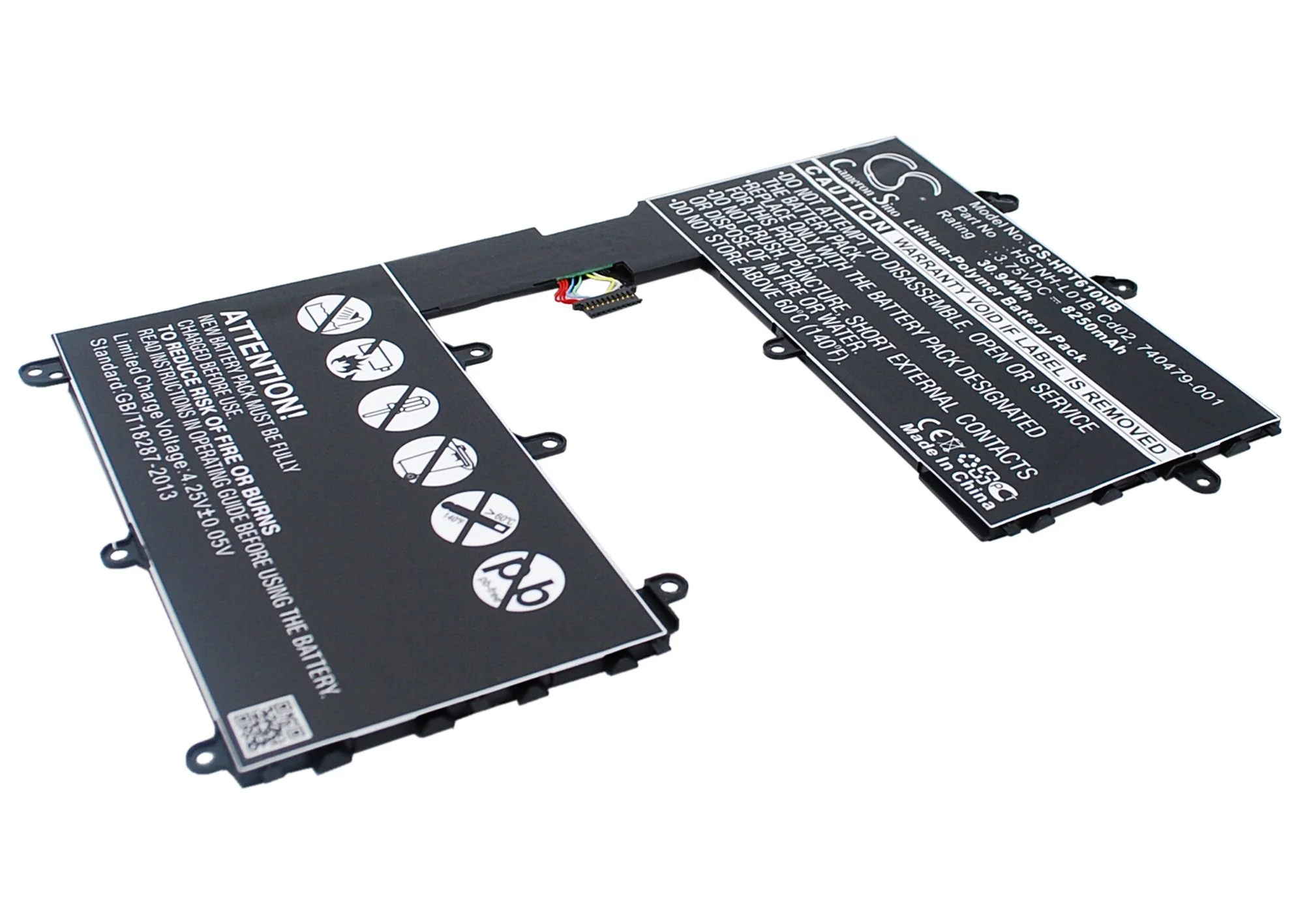 CS-HPT610NB : Battery for HP Omni 10, Pro Tablet 610, HSTNH-Q12C and others - Replaces HP HSTNH-L01B, CD02, 740479-001 and others - Image 2