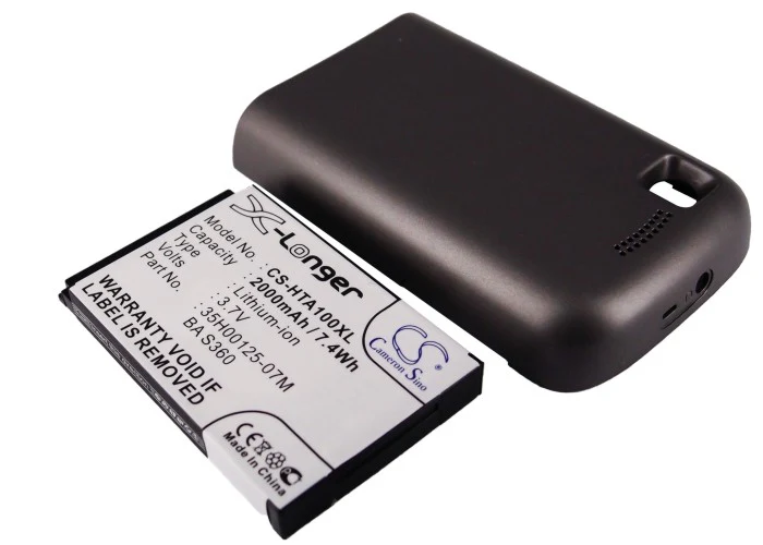 CS-HTA100XL : Battery for HTC Tatto, CLIC100, A3288 - Replaces HTC TOPA160, 35H00125-07M, BA S360