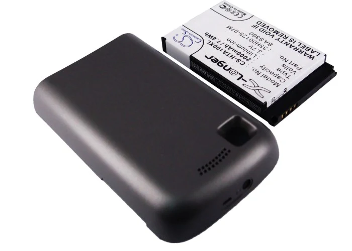 CS-HTA100XL : Battery for HTC Tatto, CLIC100, A3288 - Replaces HTC TOPA160, 35H00125-07M, BA S360 - Image 2