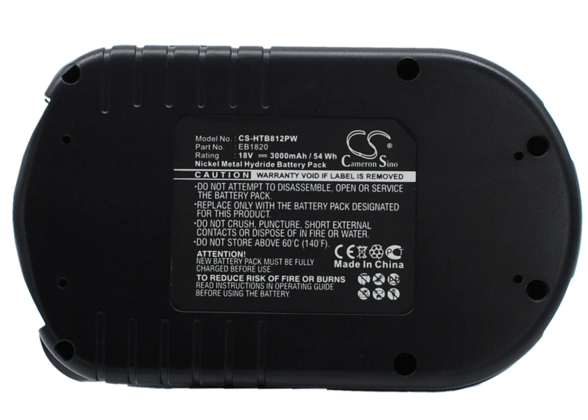 CS-HTB812PW : Battery for Hitachi C 18DL, C 18DLX, C 18DMR and others - Replaces Hitachi EB 1812S, EB 1814SL, EB 1820L and others - Image 2