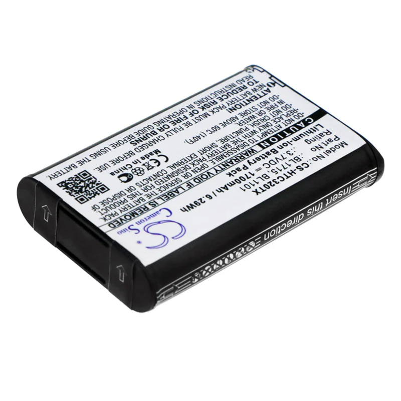 CS-HTC320TX : Battery for HYT TC-320, TC-320U - Replaces HYT BL1715, BL1101 - Image 2