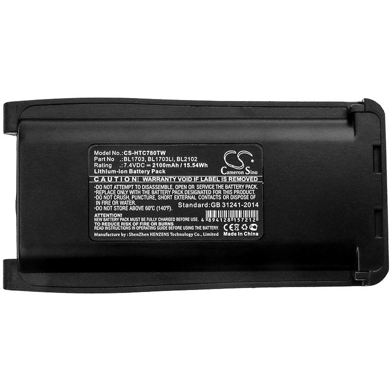 CS-HTC780TW : Battery for HYT TC-700, TC-700U, TC-780 and others - Replaces HYT BL1703, BL1703Li, BL2102 and others - Image 5