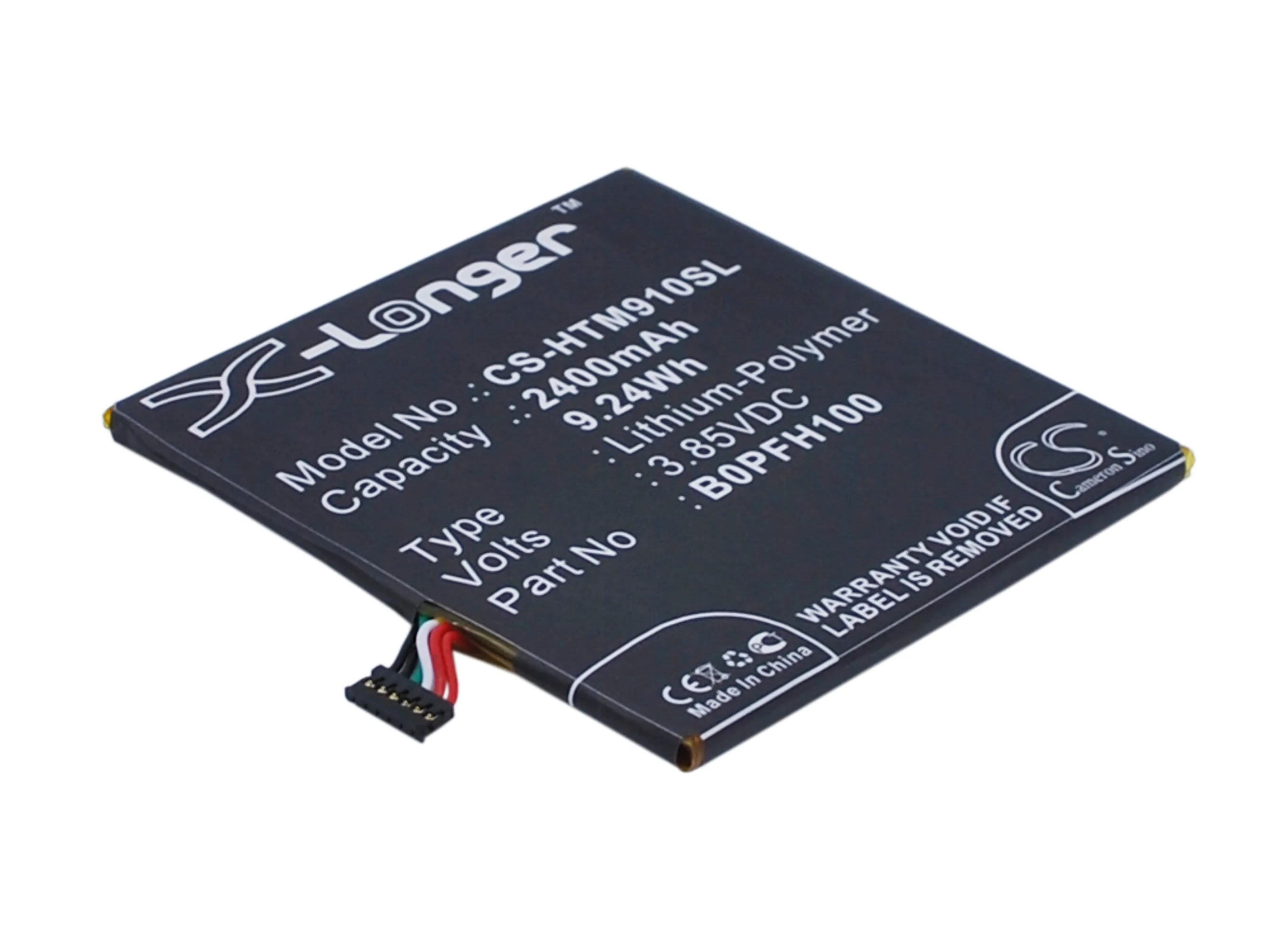 CS-HTM910SL : Battery for HTC Desire Eye, Desire Eye 4G, Desire Eye Dual SIM and others - Replaces HTC B0PFH100, 35H00234-00M - Image 2