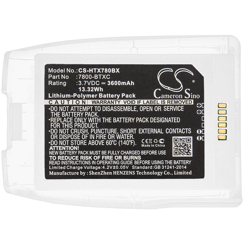 CS-HTX780BX : Battery for Honeywell Dolphin 7800 - Replaces Honeywell 7800-BTXC, 7800-BTXC-1 - Image 3