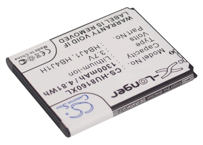 CS-HU8160XL : Battery for Vodafone 845, 858, 858 Smart and others - Replaces T-MOBILE HB4J1, HB4J1H - Image 2