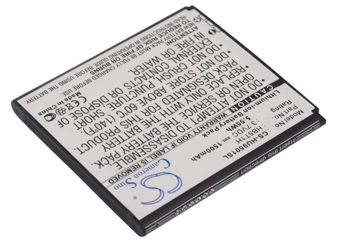 CS-HU9501SL : Battery for Huawei Ascend D LTE, U9501L, Ascend D and others - Replaces Huawei HB5T1H - Image 2