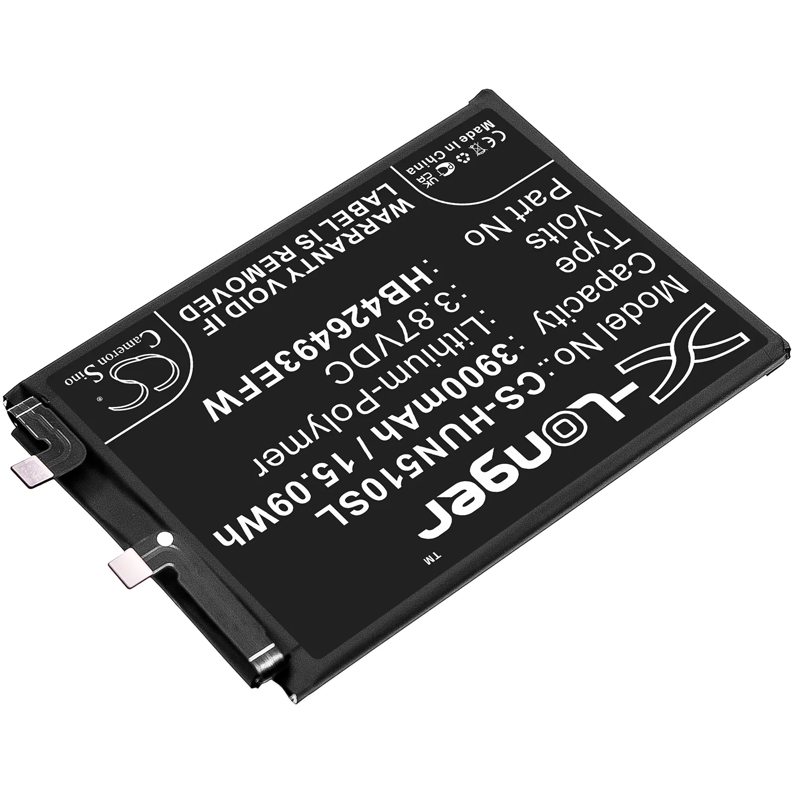CS-HUN510SL : Battery for Huawei Honor 50 SE, Honor 50 SE 5G, JLH-AN00 - Replaces Huawei HB426493EFW - Image 3