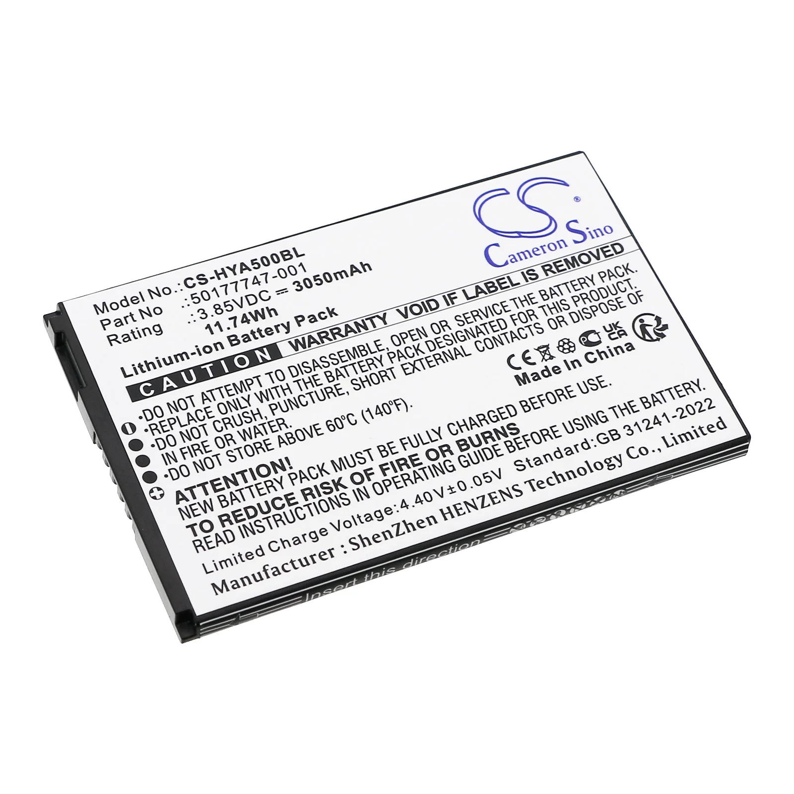 CS-HYA500BL : Battery for Honeywell ScanPal EDA5S - Replaces Honeywell 50177747-001, BAT-EDA5S - Image 4
