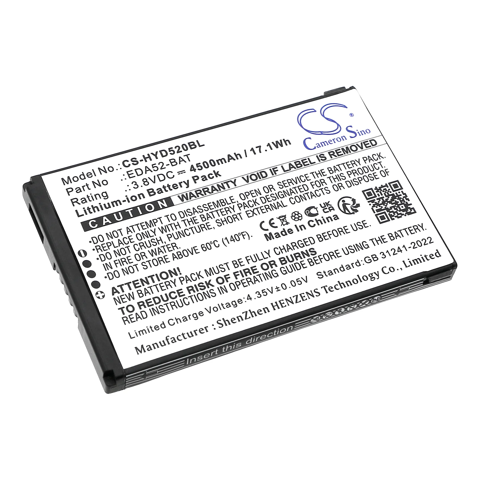 CS-HYD520BL : Battery for Honeywell ScanPal EDA52 - Replaces Honeywell 50172021-001, EDA52-BAT - Image 3