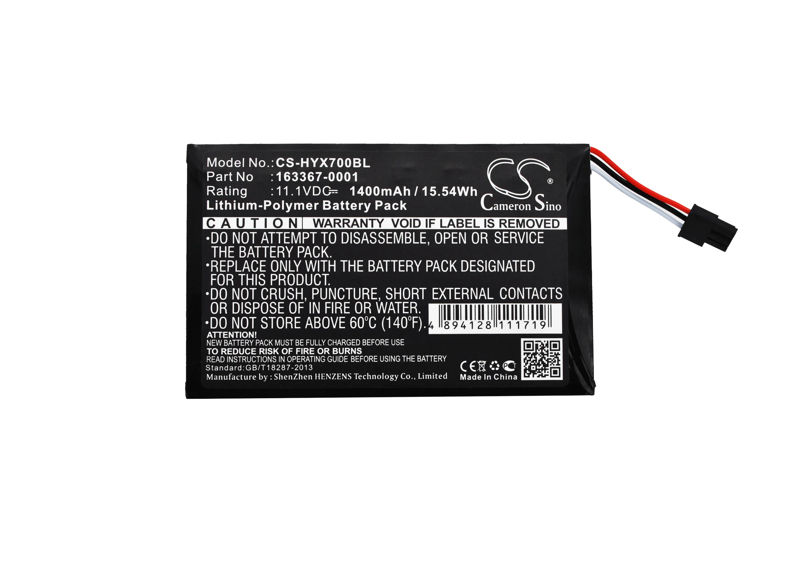 CS-HYX700BL : Battery for Honeywell TX700, TX800 - Replaces Honeywell 163367-0001 - Image 5
