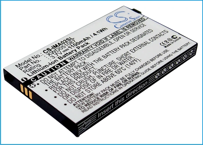 CS-IMA02SL : Battery for DOPOD Pean - Replaces i-mate UF553450U, UF553450Z, XWD051087 and others