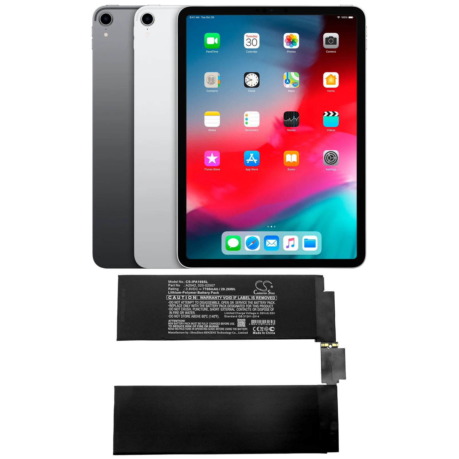 CS-IPA198SL : Battery for Apple iPad Pro 11, iPad Pro 11 2018 3rd Gen, A1980 and others - Replaces Apple A2042, 020-02507 - Image 5