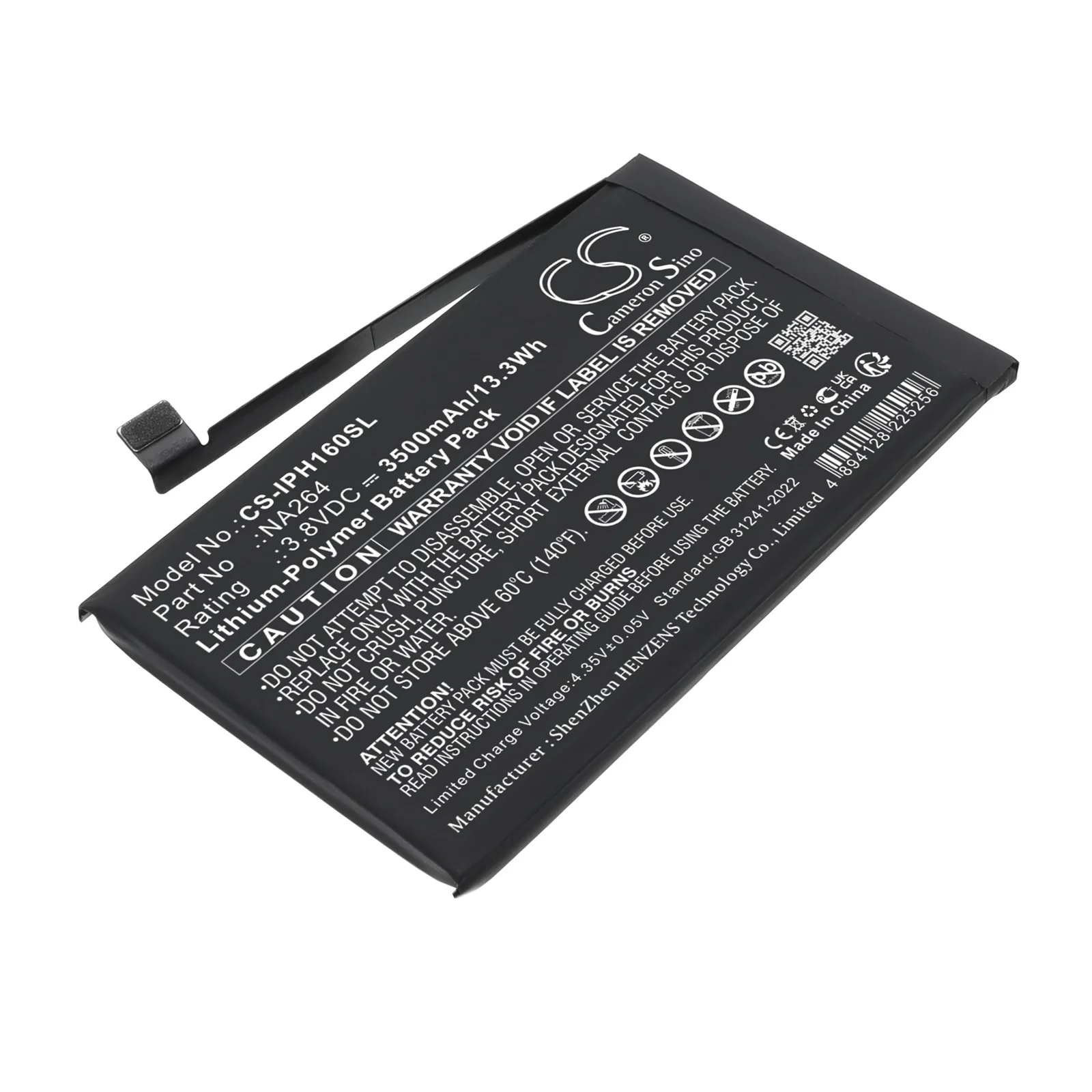 CS-IPH160SL : Battery for Apple  A3081,  A3286,  A3287 and others - Replaces Apple NA264 - Image 3