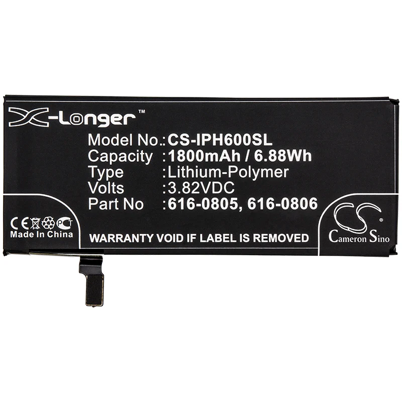 CS-IPH600SL : Battery for Apple iPhone 6, A1586, A1589 and others - Replaces Apple 616-0805, 616-0806, 616-0804 and others - Image 3