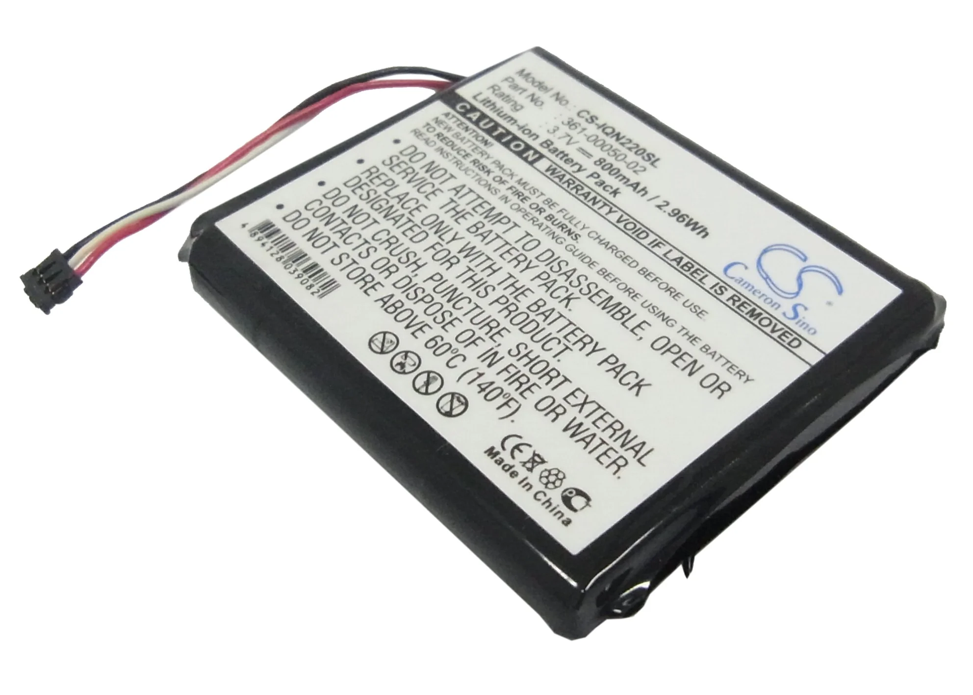 CS-IQN220SL : Battery for Garmin Nuvi 2200, Nuvi 2200LT, Nuvi 2240 and others - Replaces Garmin 361-00050-02, 361-00050-01, 361-00050-04 - Image 2