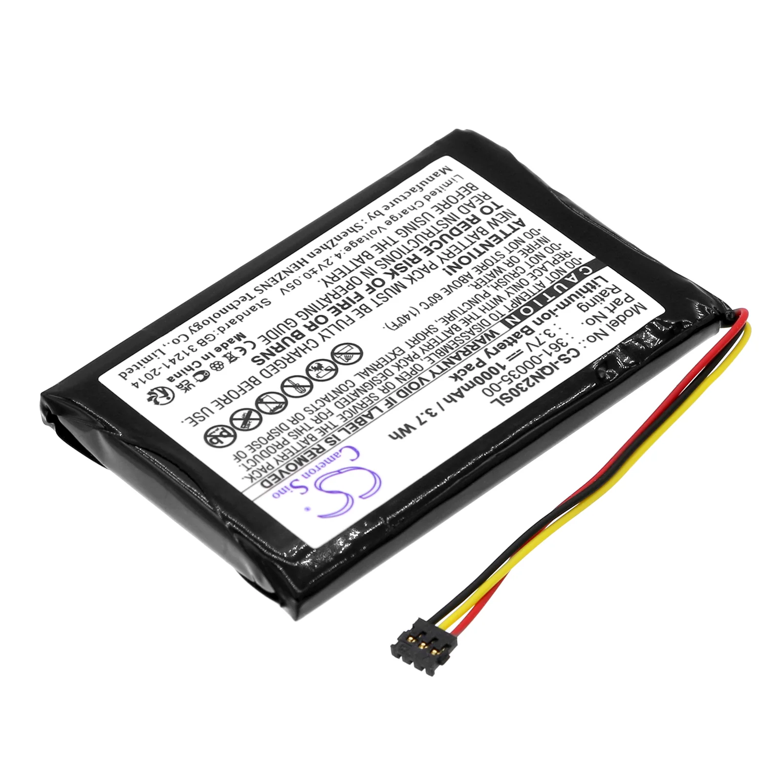 CS-IQN230SL : Battery for Garmin Nuvi 2300, Nuvi 2300LM, Nuvi 2350LT and others - Replaces Garmin 361-00035-00, 361-00035-02 - Image 5