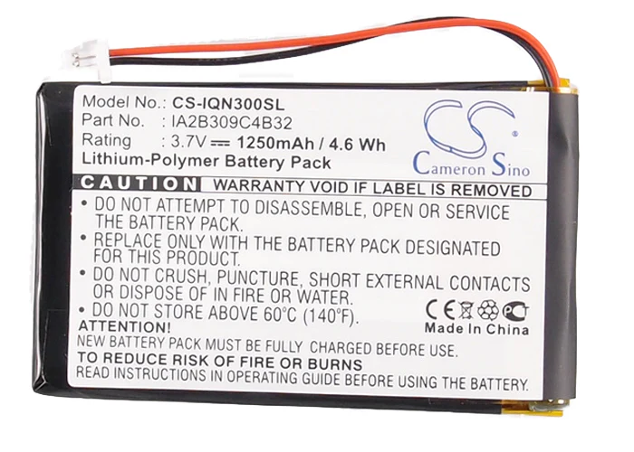 CS-IQN300SL : Battery for NavGear Streetmate GP-43 - Replaces Garmin 361-00019-02, IA2B309C4B32, 010-00538-78 and others - Image 5
