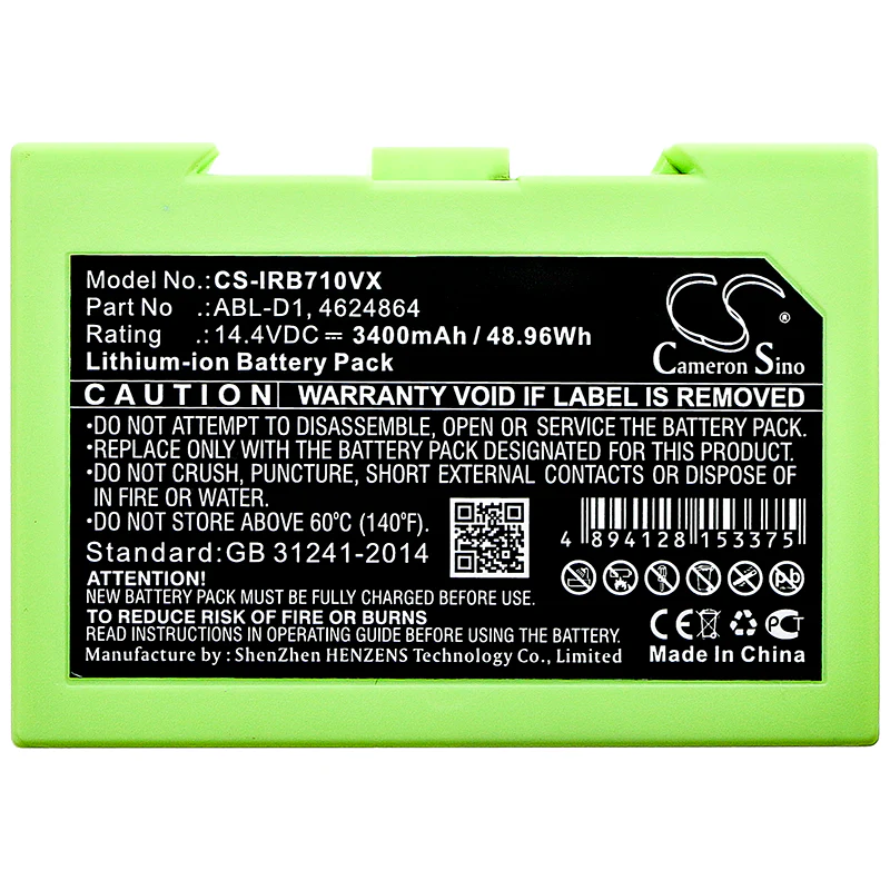 CS-IRB710VX : Battery for iRobot Roomba i7, Roomba i7+, Roomba e5 and others - Replaces iRobot ABL-D1, 4624864, ABL-D2 and others - Image 7
