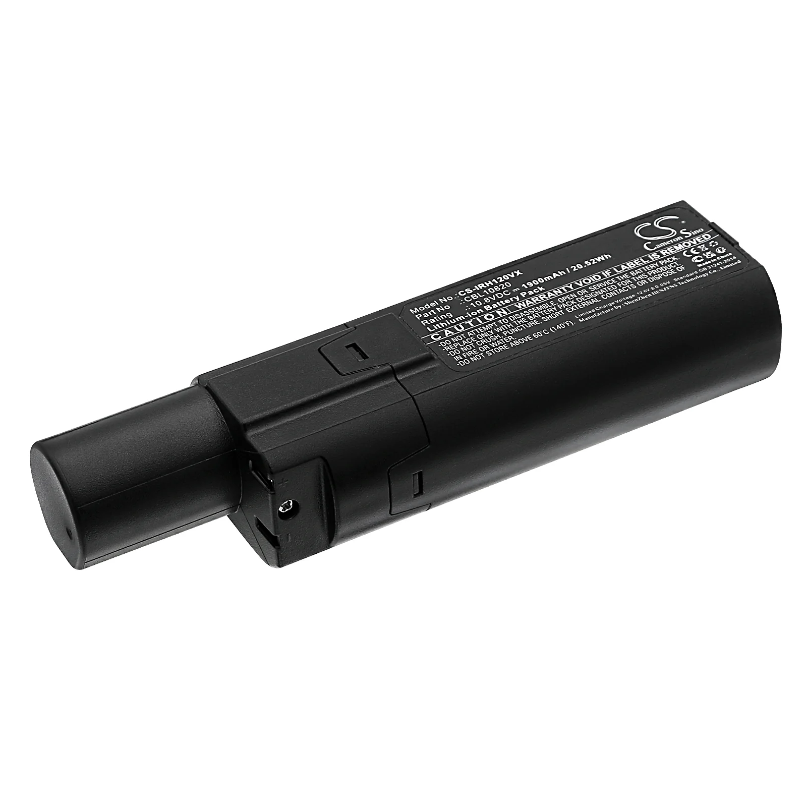 CS-IRH120VX : Battery for Iris Ohyama SCD-120P, SCD-121P, SCD-L1P and others - Replaces Iris Ohyama CBL10820 - Image 3