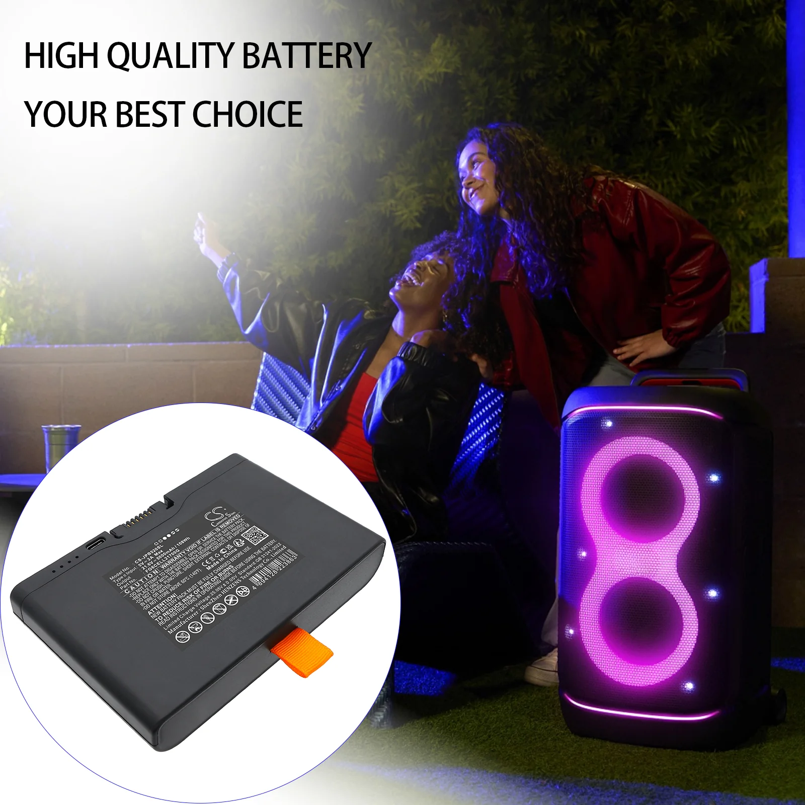 CS-JPB520SL : Battery for JBL Boombox 4, PartyBox 520, PartyBox 720 - Replaces JBL FG6CELL21700G - Image 2