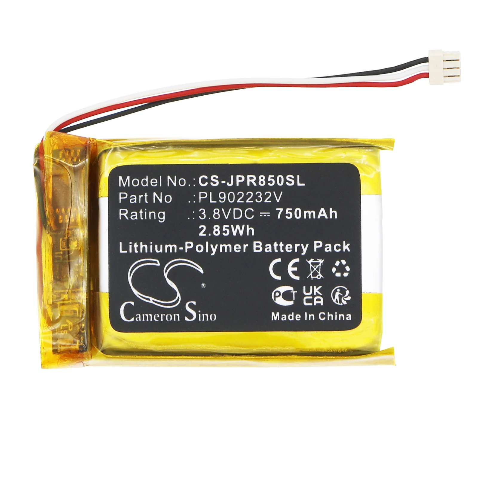 CS-JPR850SL : Battery for Jabra Elite 85t Charging Case - Replaces Jabra PL902232V - Image 4