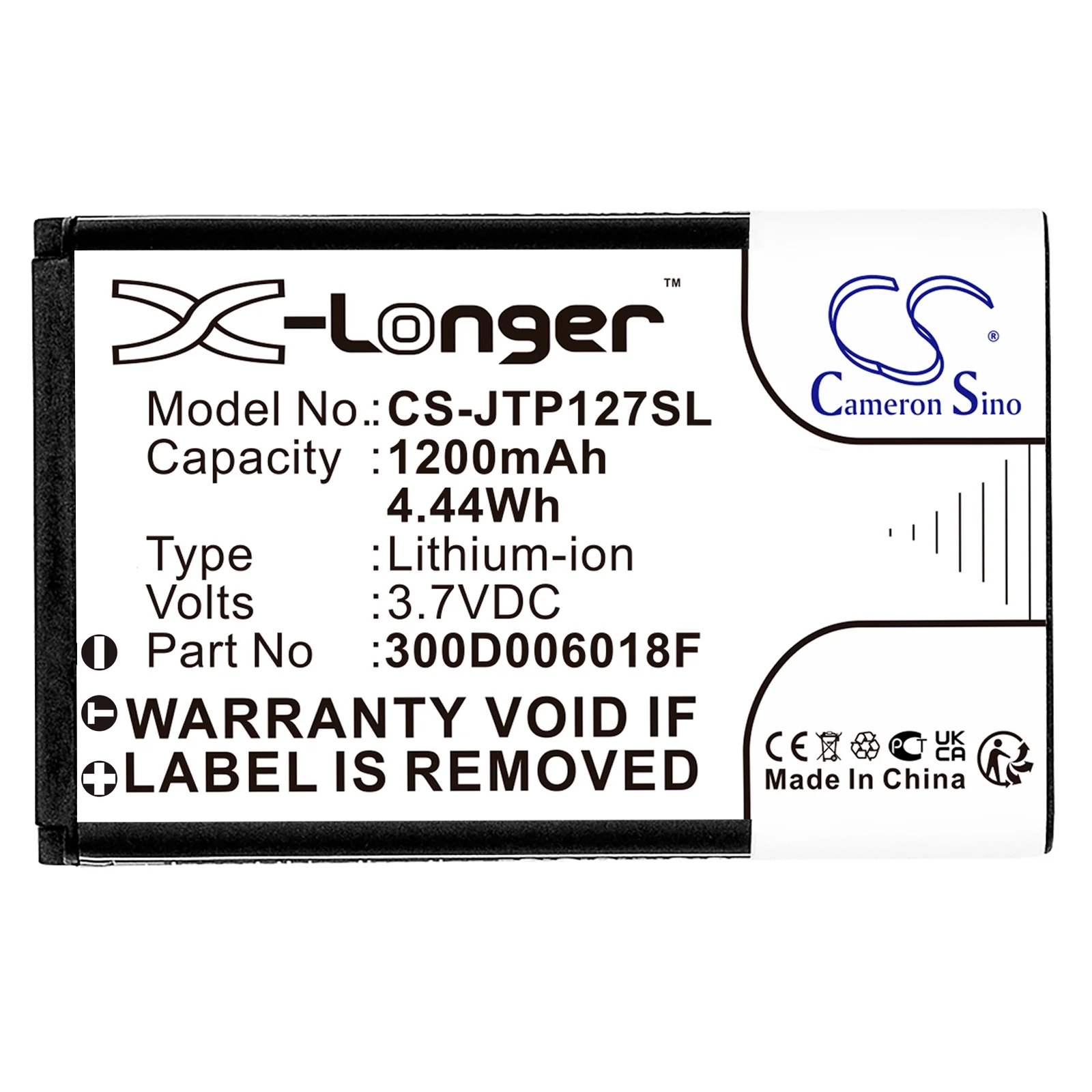 CS-JTP127SL : Battery for F-Fook F669 - Replaces JCB 300D006018F - Image 3