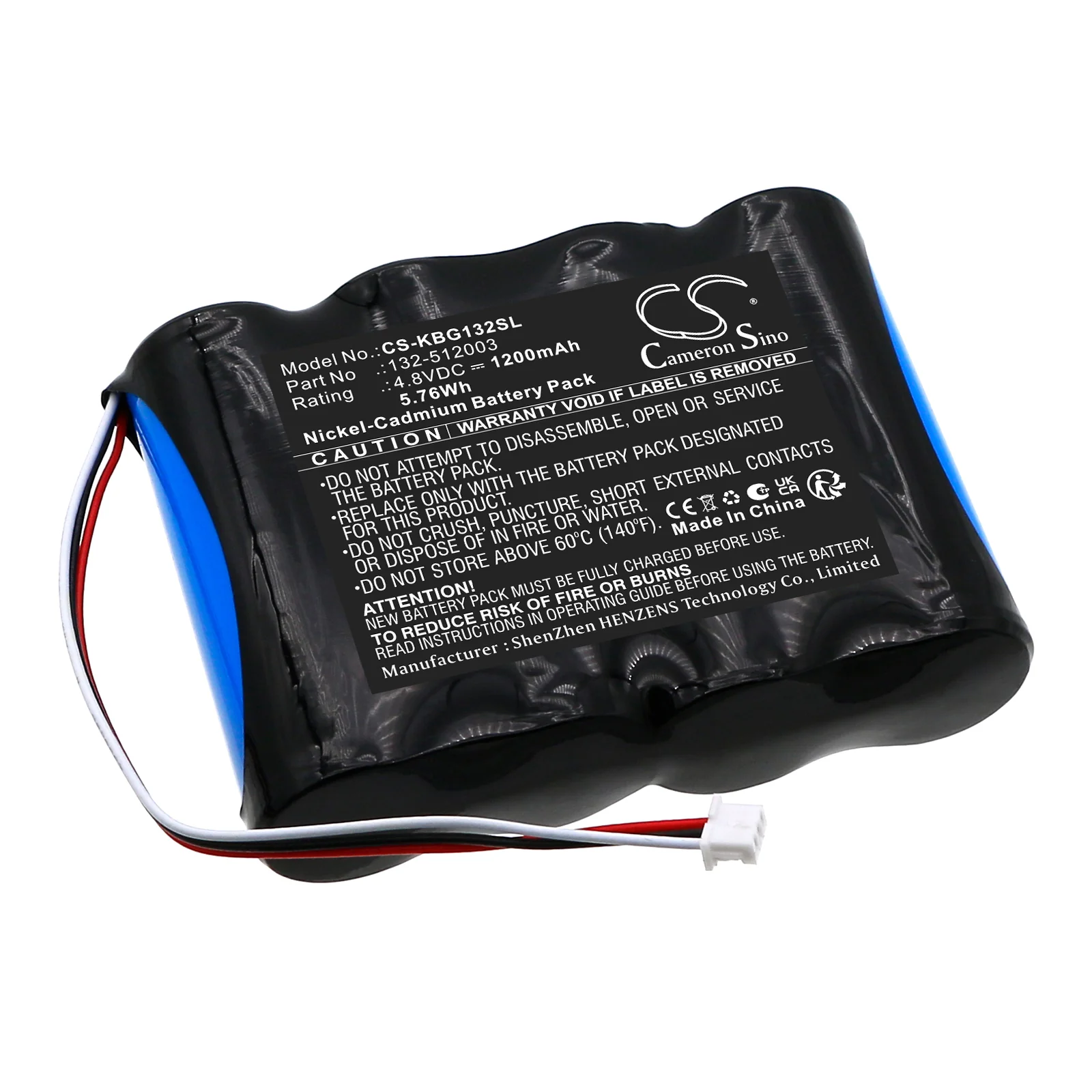 CS-KBG132SL : Battery for Kaba 132-512003, FDU G4 - Replaces Kaba 132-512003 - Image 2