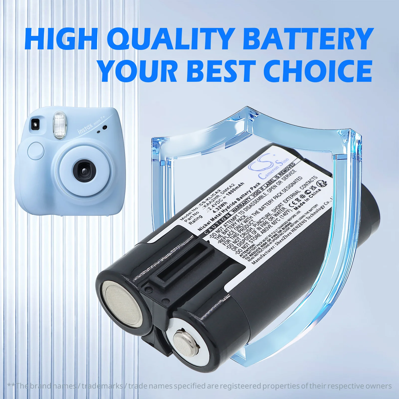 CS-KLICA2 : Battery for Sony Discman D-220, Discman D-223, Discman D-321 and others - Replaces Sony BP-DM10 - Image 4