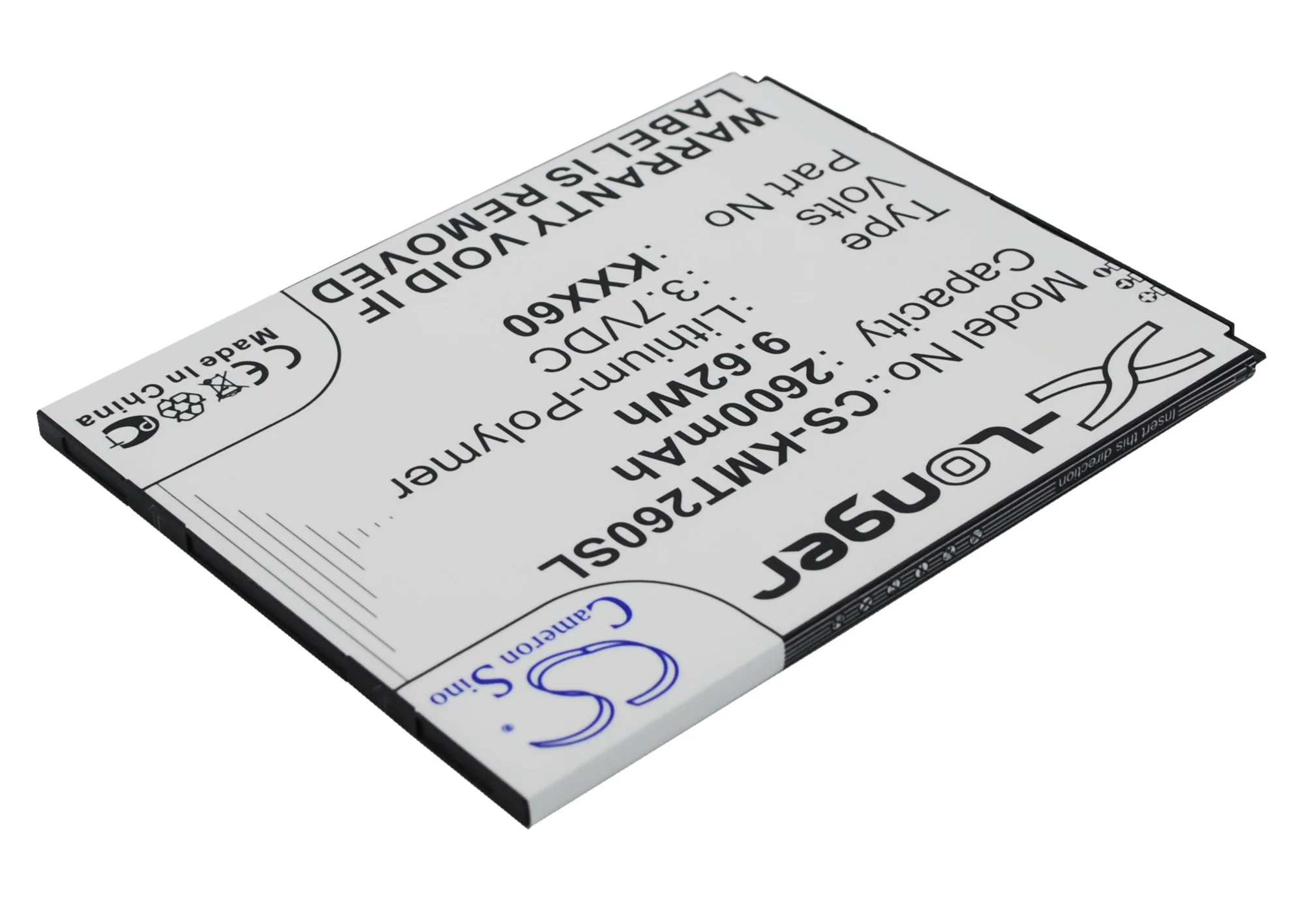 CS-KMT260SL : Battery for KAZAM Trooper2 6.0, Trooper 6.0, Trooper 2 X6.0 - Replaces KAZAM KXX60, KXX60-FHABC009886 - Image 3