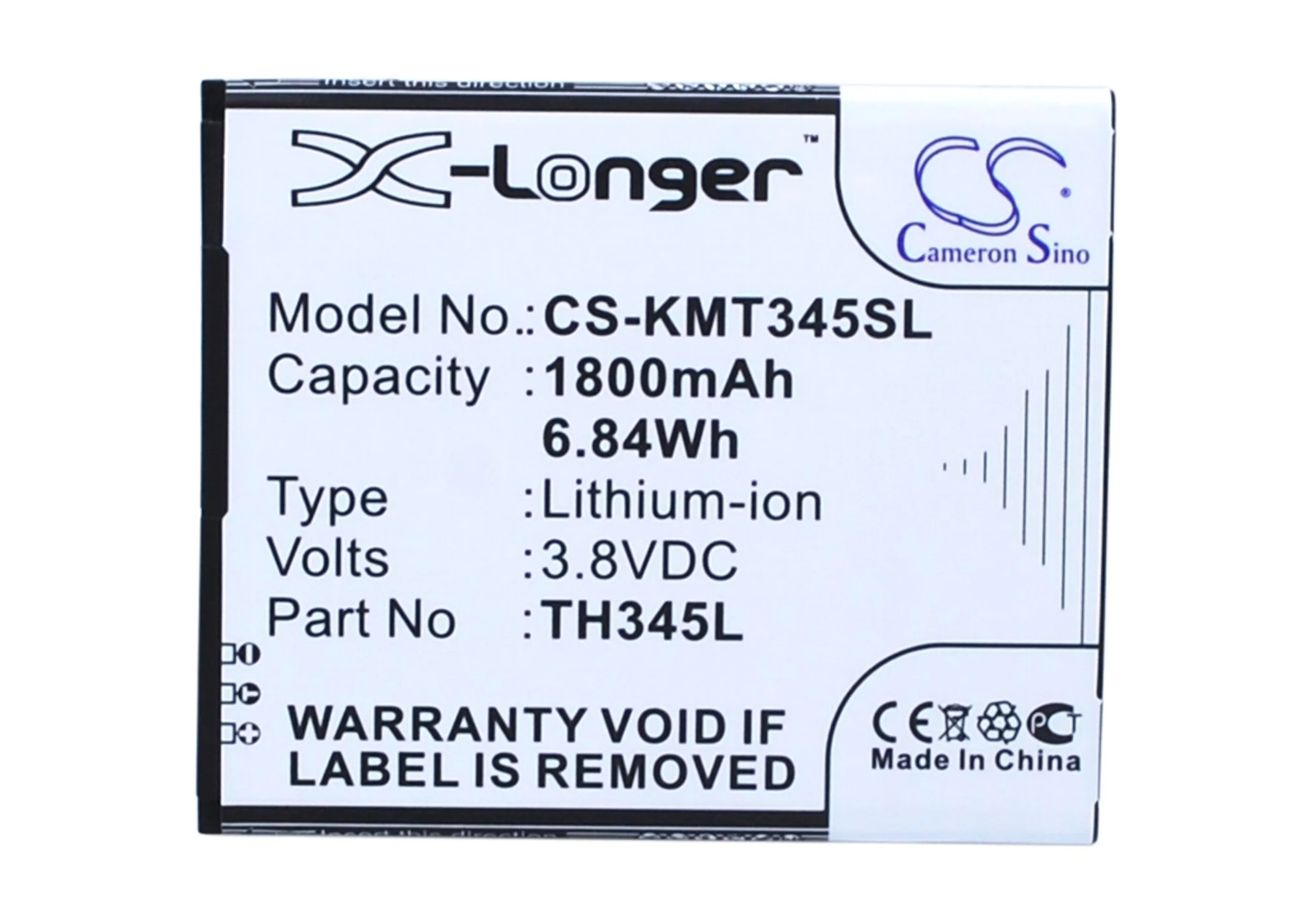 CS-KMT345SL : Battery for Allview C6, C6 Quad 4G - Replaces KAZAM TH345L, TH345L-XDFBK0002256 - Image 5