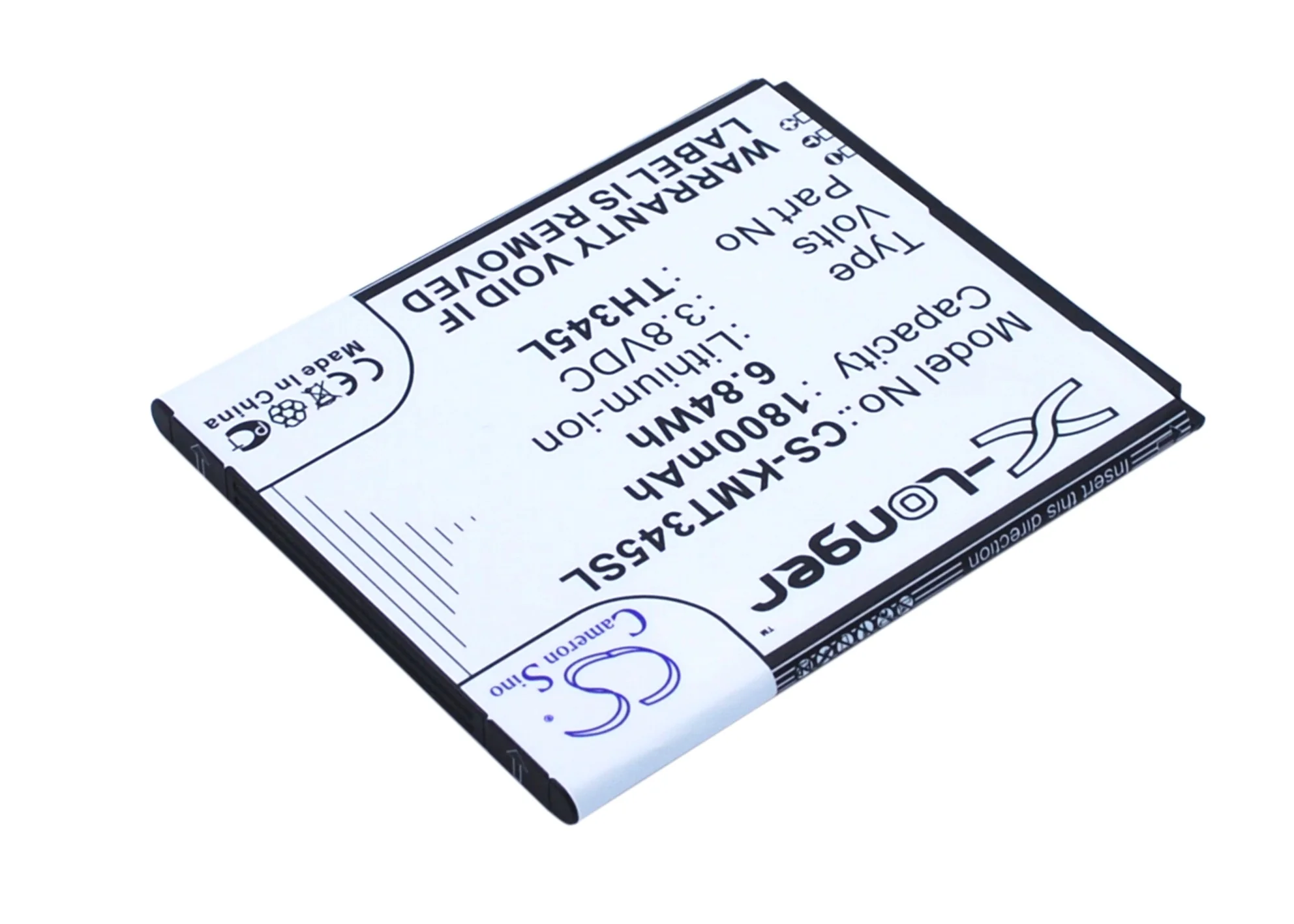 CS-KMT345SL : Battery for Allview C6, C6 Quad 4G - Replaces KAZAM TH345L, TH345L-XDFBK0002256 - Image 2