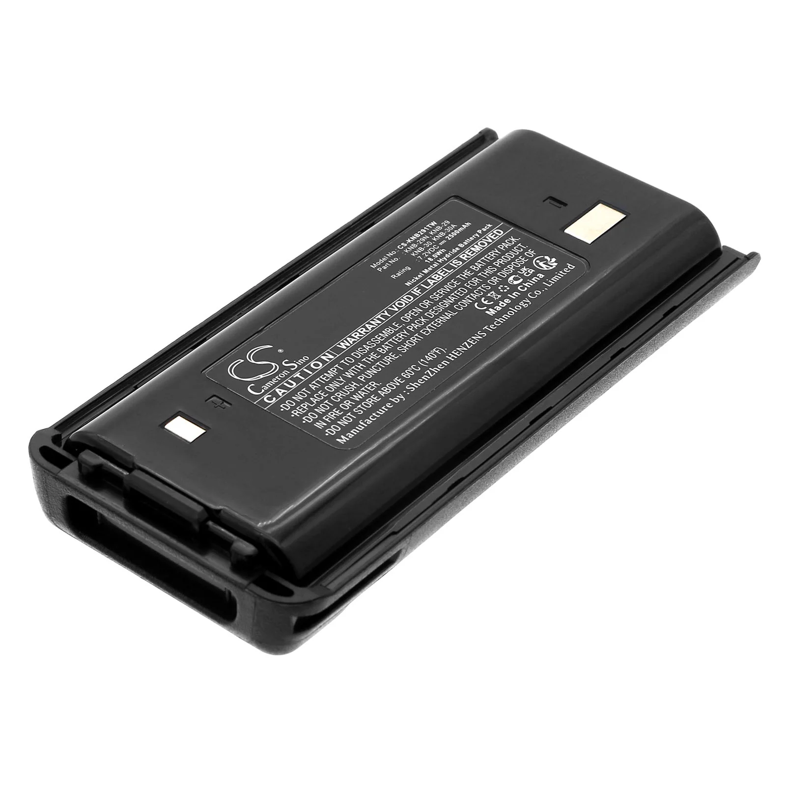 CS-KNB291TW : Battery for Kenwood TK-2200, TK-2202, TK-2206 and others - Replaces Kenwood RAD0148, BPKNB29MHXT-1, KNB-30N and others - Image 2
