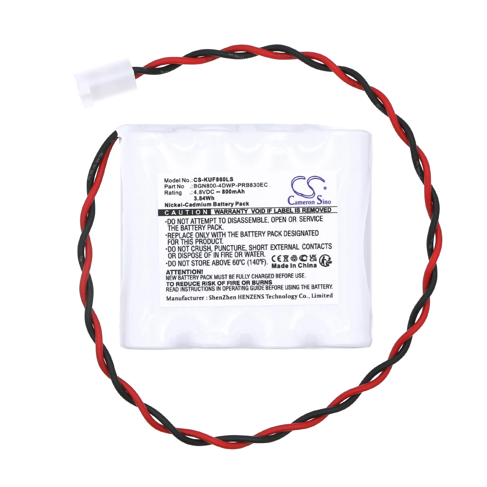 CS-KUF860LS : Battery for Kaufel 850.0060 AA/4 - Replaces Kaufel BGN800-4DWP-PRB830EC - Image 2