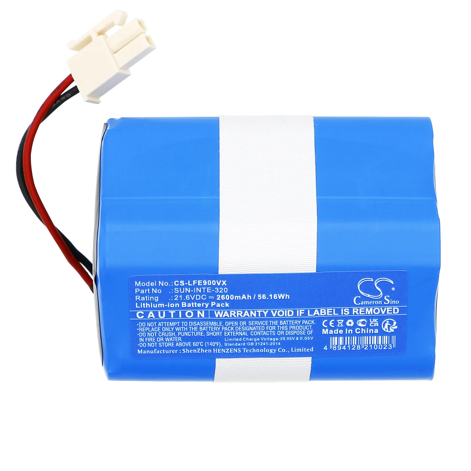 CS-LFE900VX : Battery for Ilife V9e - Replaces Ilife SUN-INTE-320, SUN-INTE-319