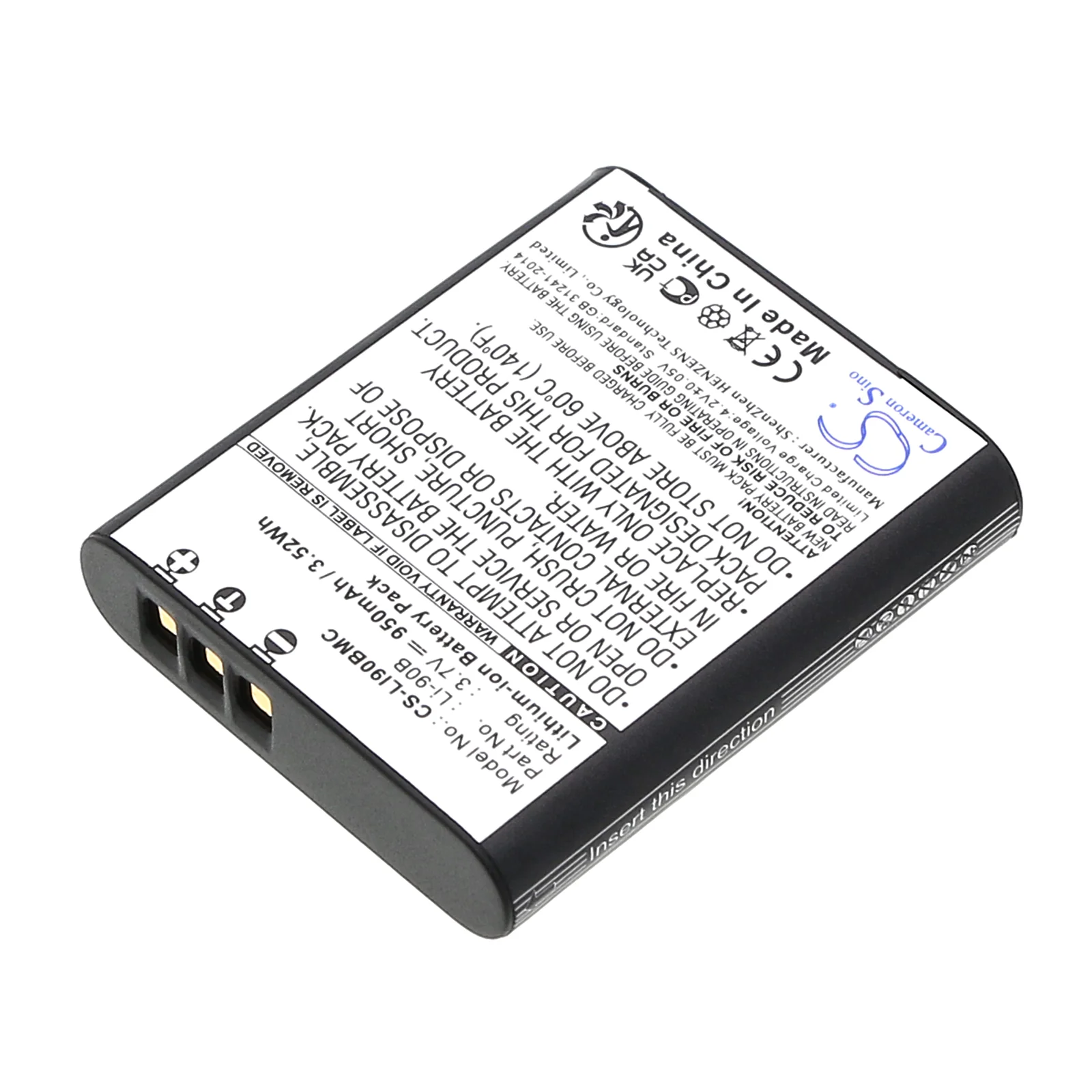 CS-LI90BMC : Battery for Ricoh GR III, GR III Street Edition, GR III X - Replaces Olympus Li-90B, LI-92B - Image 3