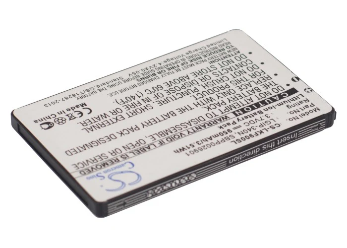 CS-LKF900SL : Battery for LG KF900, KF900 PRADA II, KS660 and others - Replaces LG LGIP-340N, SBPP0026901, SPPP0018575 - Image 2