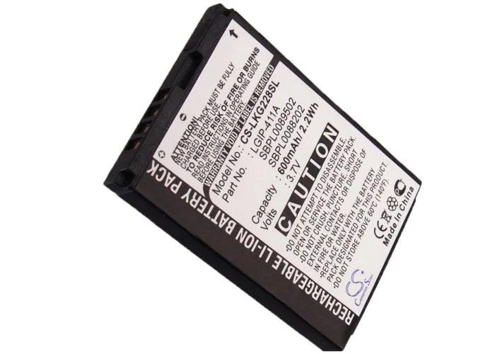 CS-LKG228SL : Battery for LG KG288, LX160, CG180 and others - Replaces LG LGIP-411A, SBPL0088202, SBPL0089502 and others - Image 3