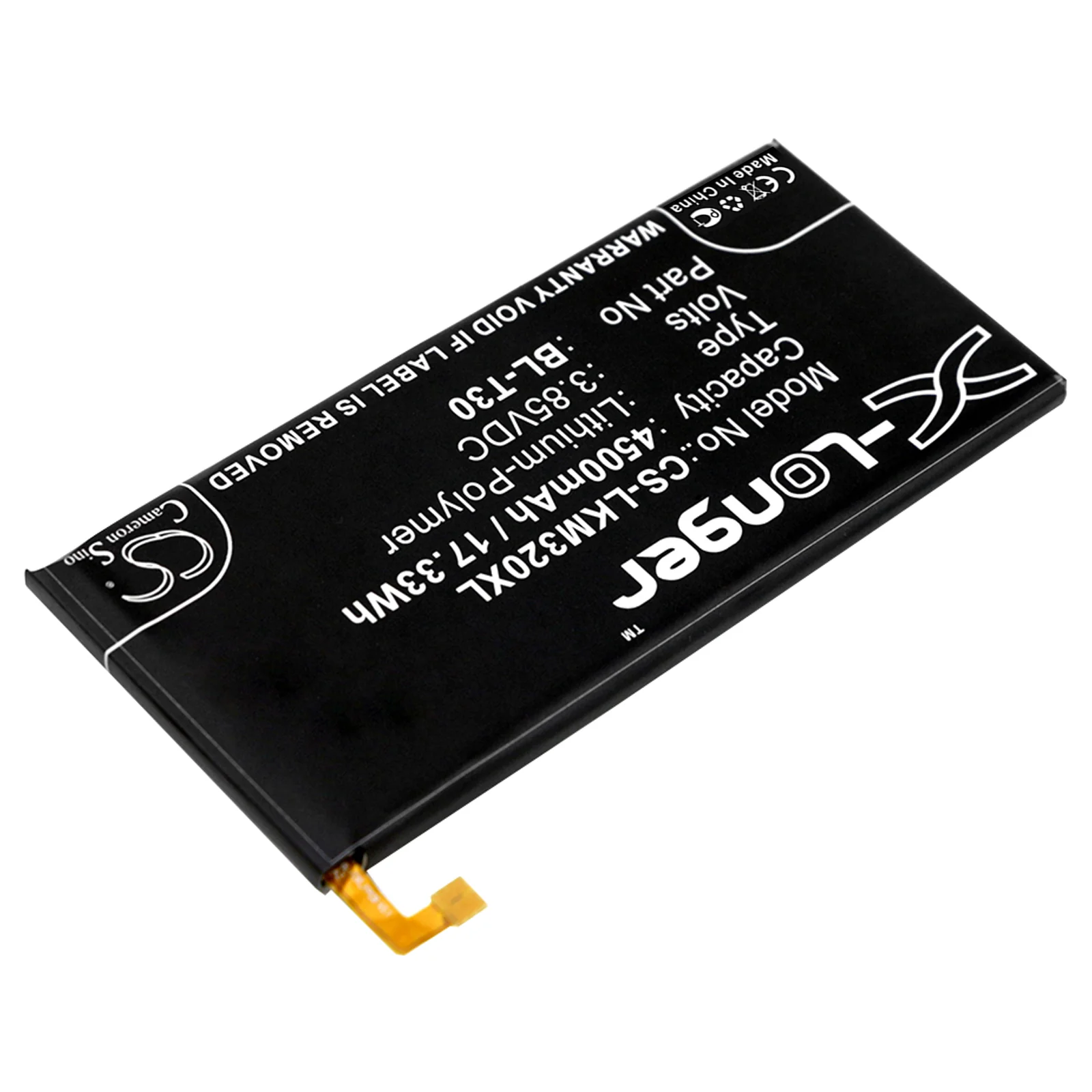 CS-LKM320XL : Battery for Tracfone Fiesta LTE, L64VL - Replaces LG BL-T30, EAC63458501 - Image 2