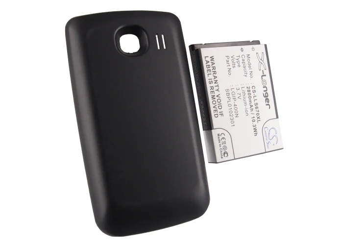 CS-LLS670XL : Battery for LG LS670, Optimus S - Replaces LG LGIP-400N, SBPL0102301 - Image 5
